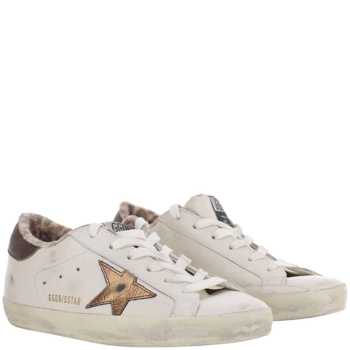 Golden Goose White Stardan Star Patch Leather Sneakers