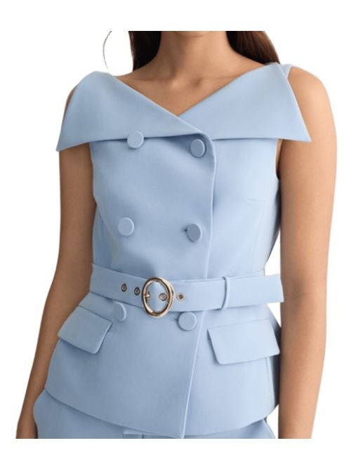Liu Jo Powder Blue Jacket With Cinched Waist