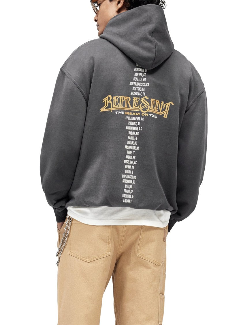 Represent Golden Winged Graphic Hoodie With Tour Location Details