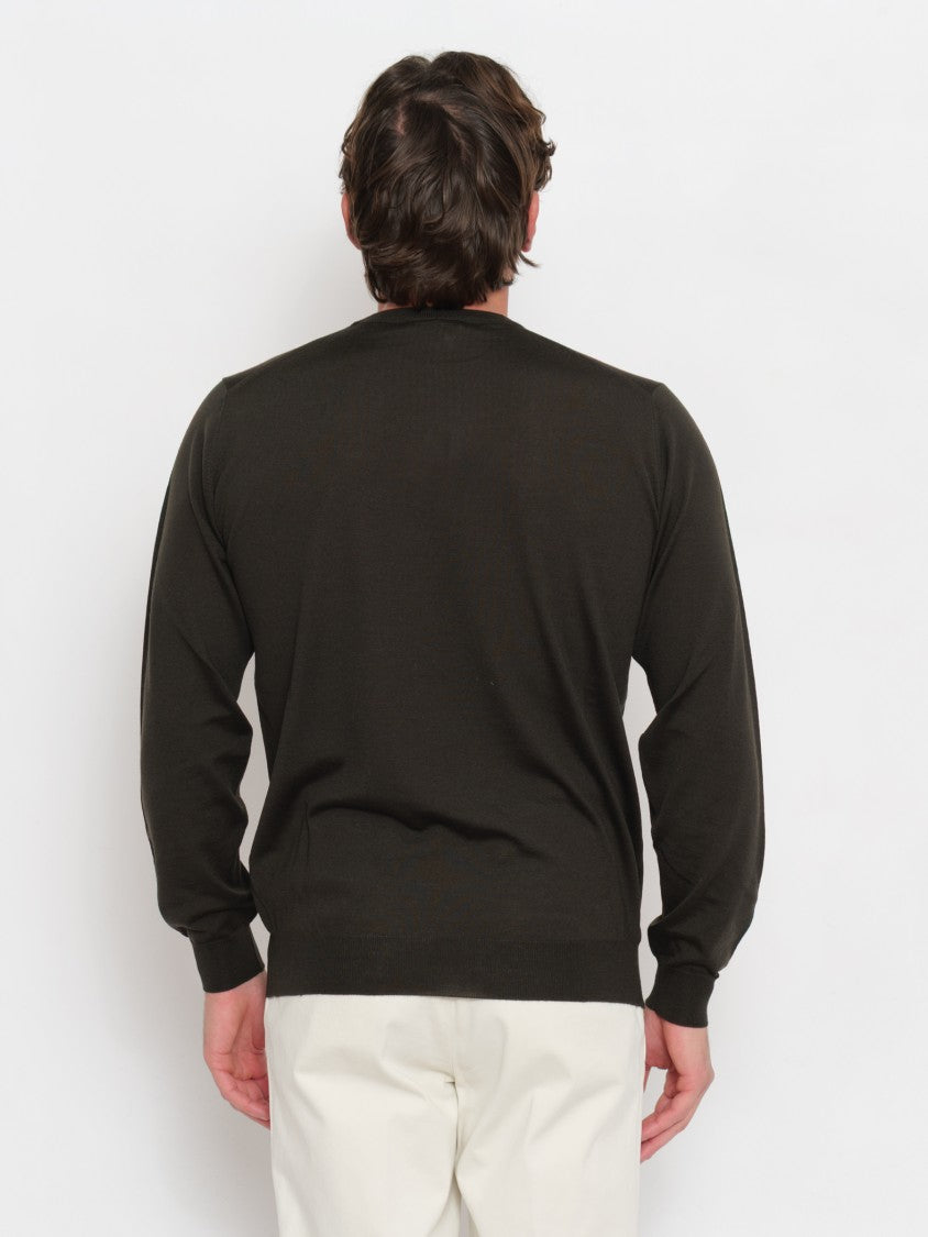 Filippo De Laurentiis Classic Merino Wool Crew Neck Sweater