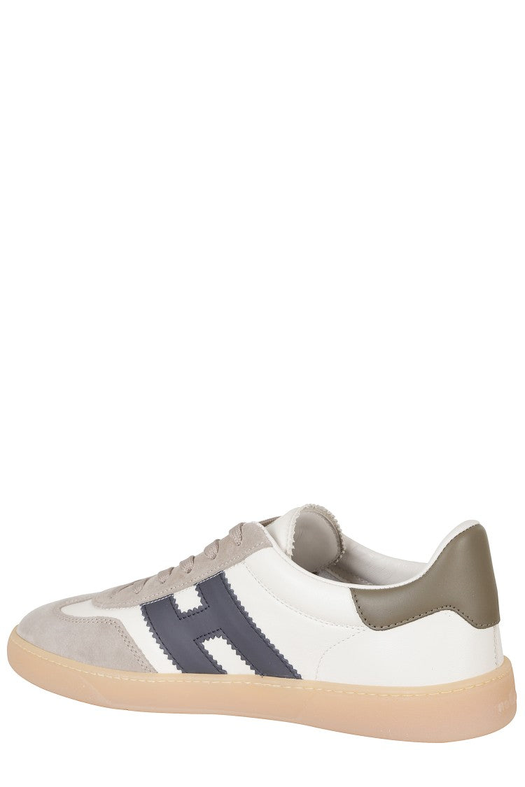 Hogan Ivory Cool Smooth Leather Suede Rubber Sole Sneakers