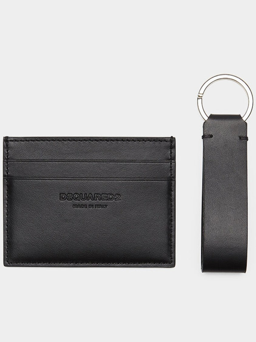 Dsquared2 Gift Box Black Leather Card Holder