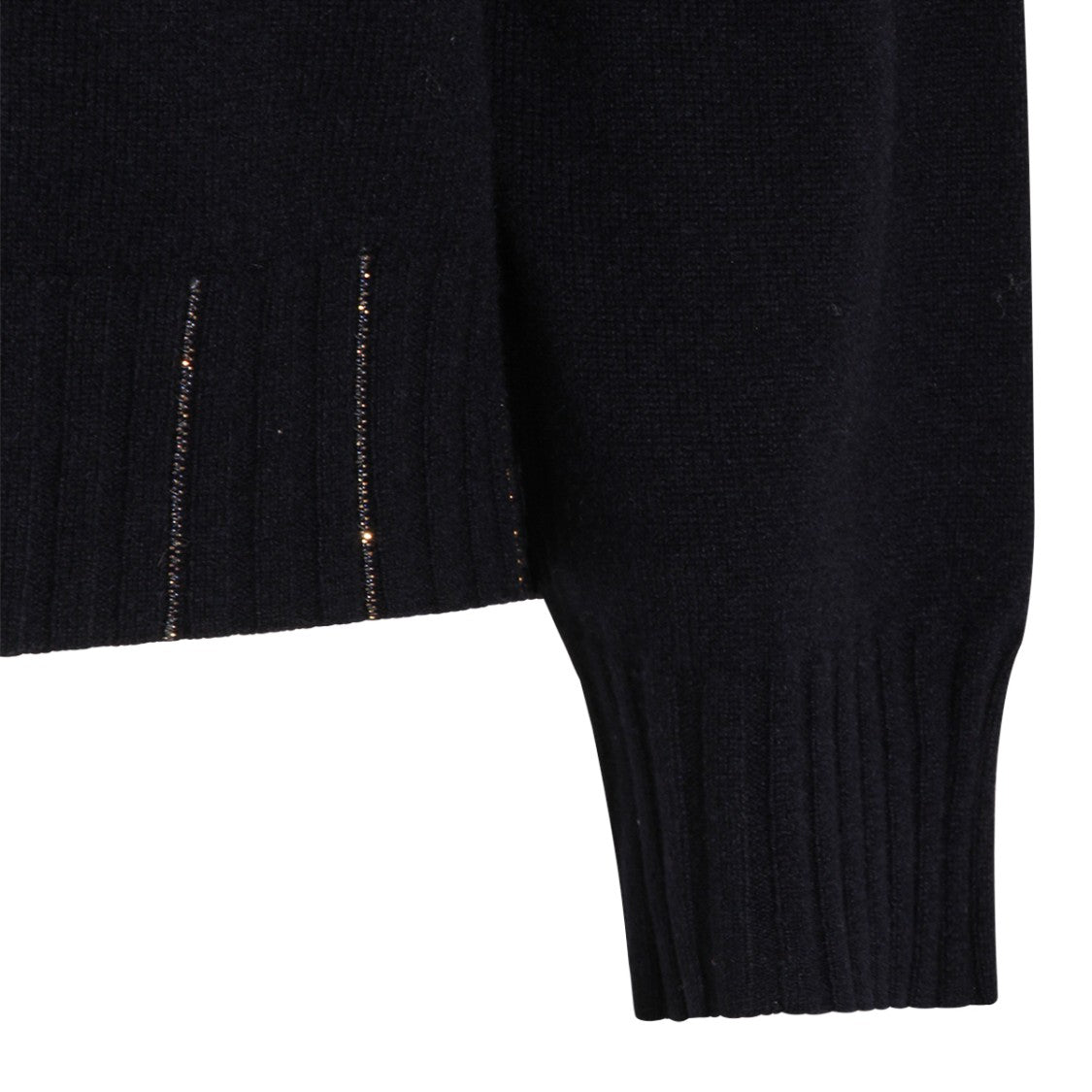 Fabiana Filippi Crew Neck Sweater With Metallic Thread Accents