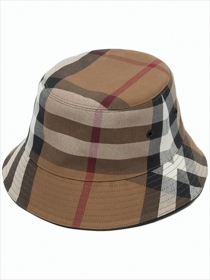 Burberry Bucket Hat With Classic Check Pattern And Ventilation