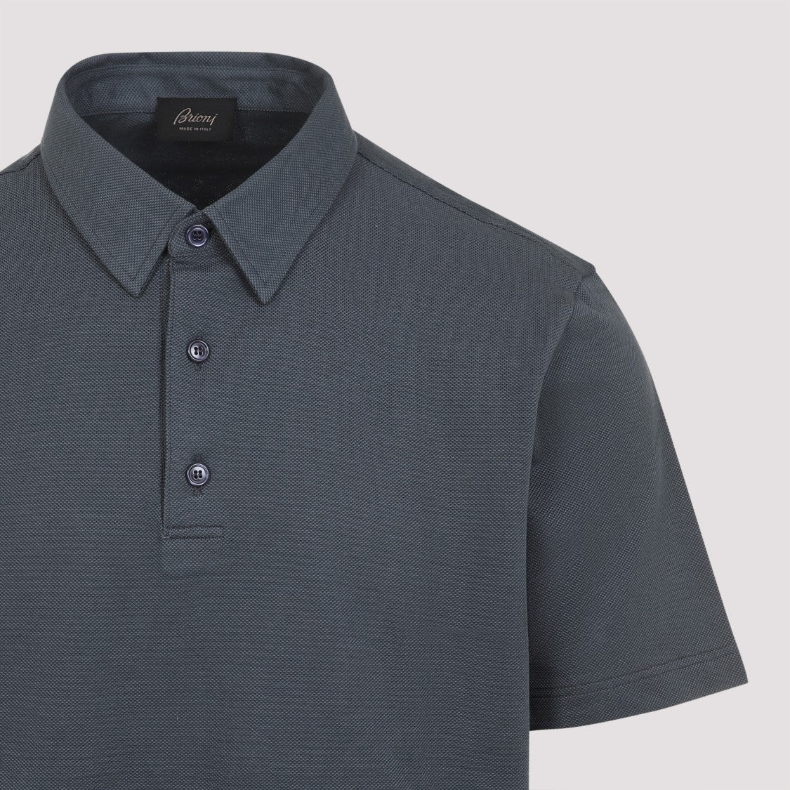 Brioni Ss Dark Green Cotton Polo