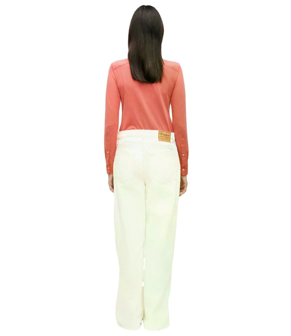 Lauren Ralph Lauren Pristine White High-Waisted Wide-Leg Pants