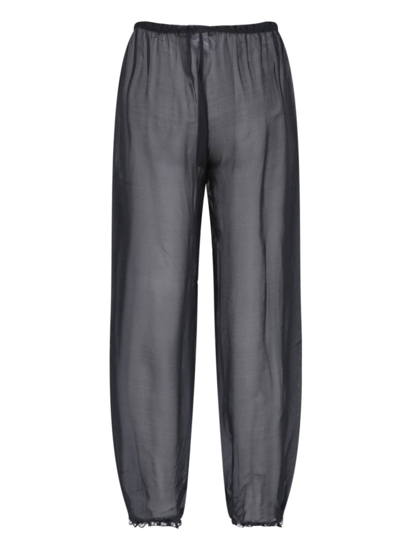 Paloma Wool Black Sheer Silk Weza Trousers