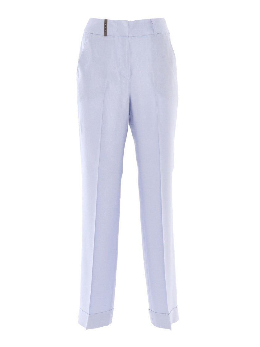 Peserico Tailored Neutrals Trousers With Straight Leg
