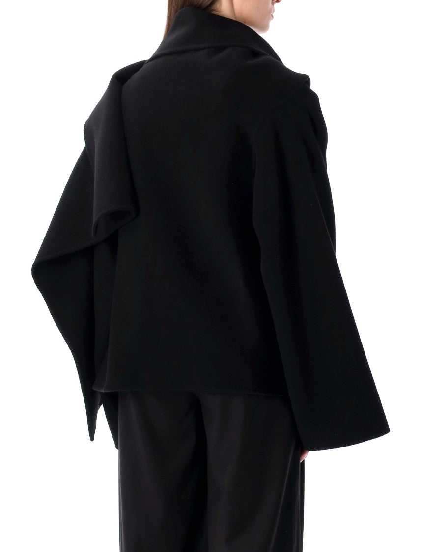 Alberta Ferretti Oversized Wool And Cashmere Cape