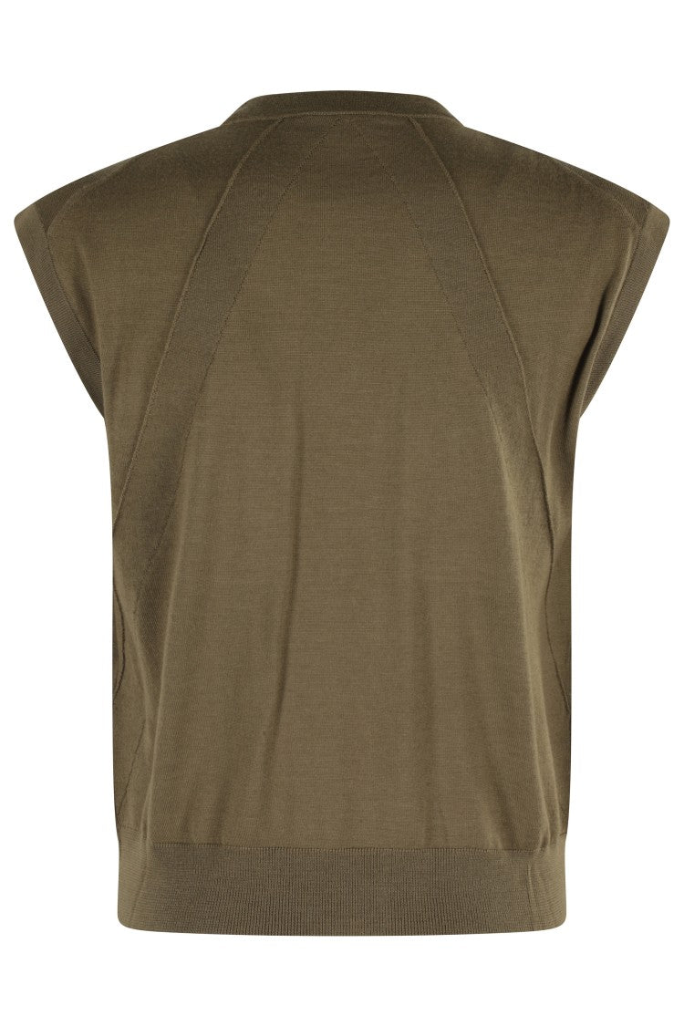 Semi Couture Brigida Sleeveless Gilet With Flap Pockets