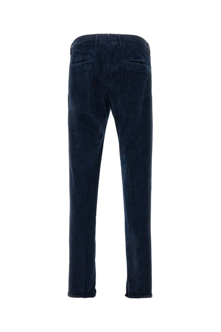 Incotex Tailored Fit Corduroy Velvet Trousers With Zip