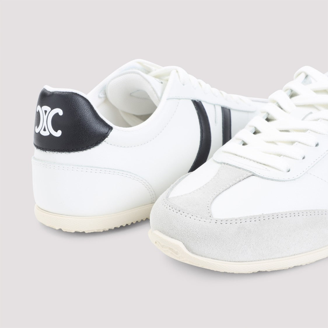 Celine Optic White Calf Leather Triomphe Sneakers