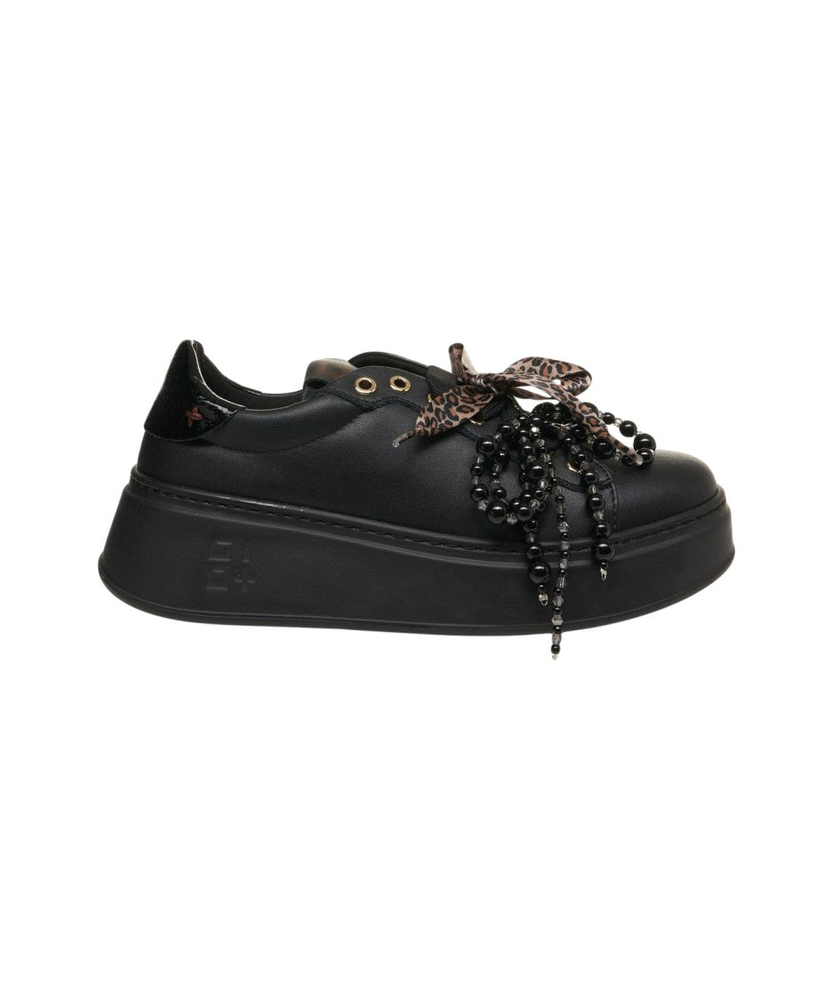 Gio+ Platform Sneakers With Pearl Detailing And Finish