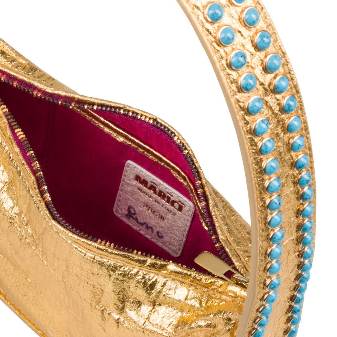 Marici Structured Frame Shoulder Bag With Brass Studs