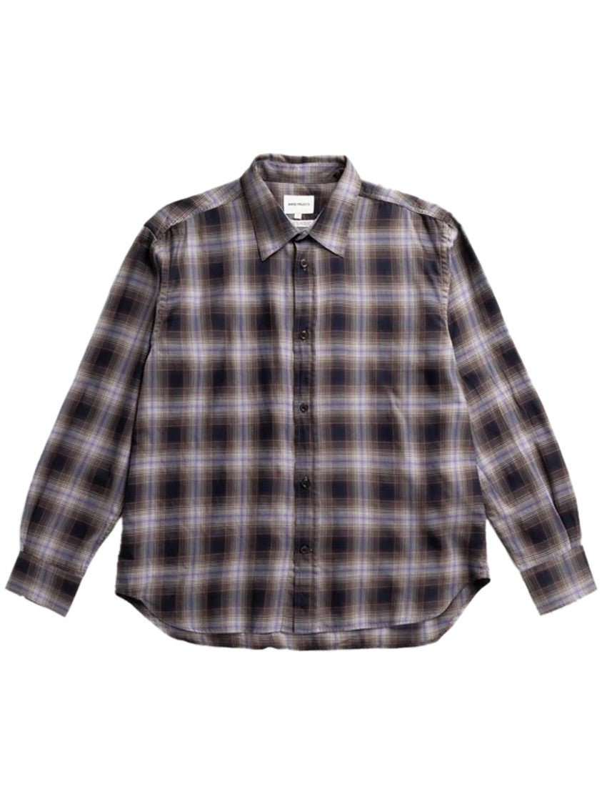 Norse Projects Falster Fine Cotton Flannel Check Oversize Shirt
