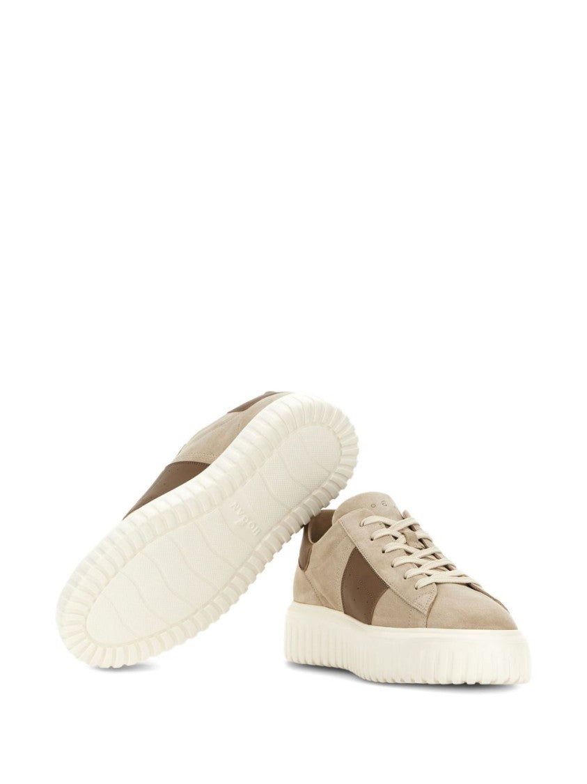 Hogan Brown Low-Top Sneakers With Suede