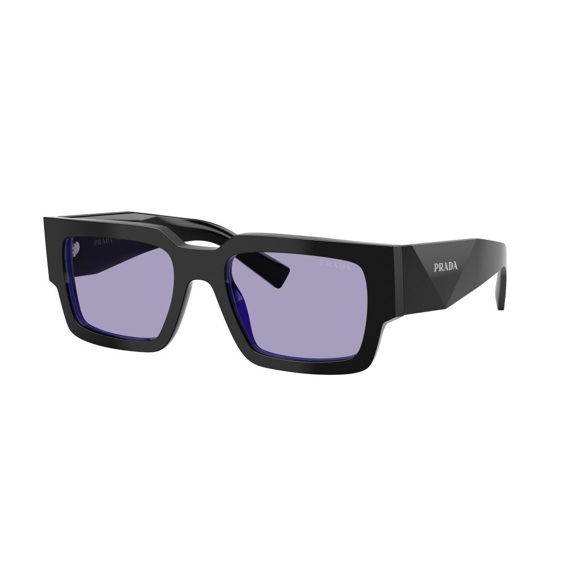 Prada 0Pr B17s Rectangular Frame Black Acetate Sunglasses
