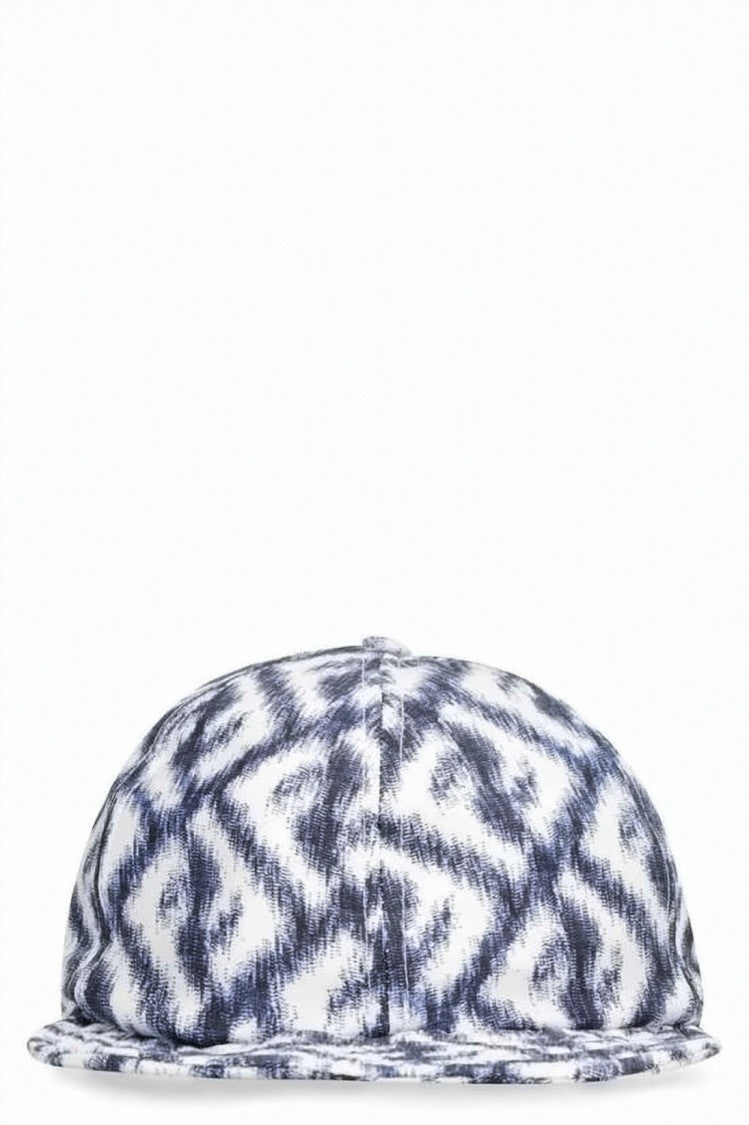 Fendi Silk Cap With Abstract Pattern And Adjustable Back