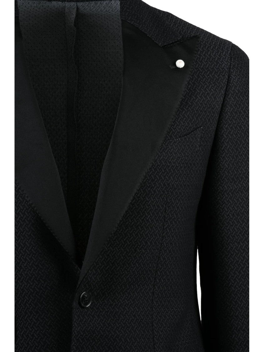 Luigi Bianchi Cotton Wool Satin Lapel Luigi Bianchi Jacket