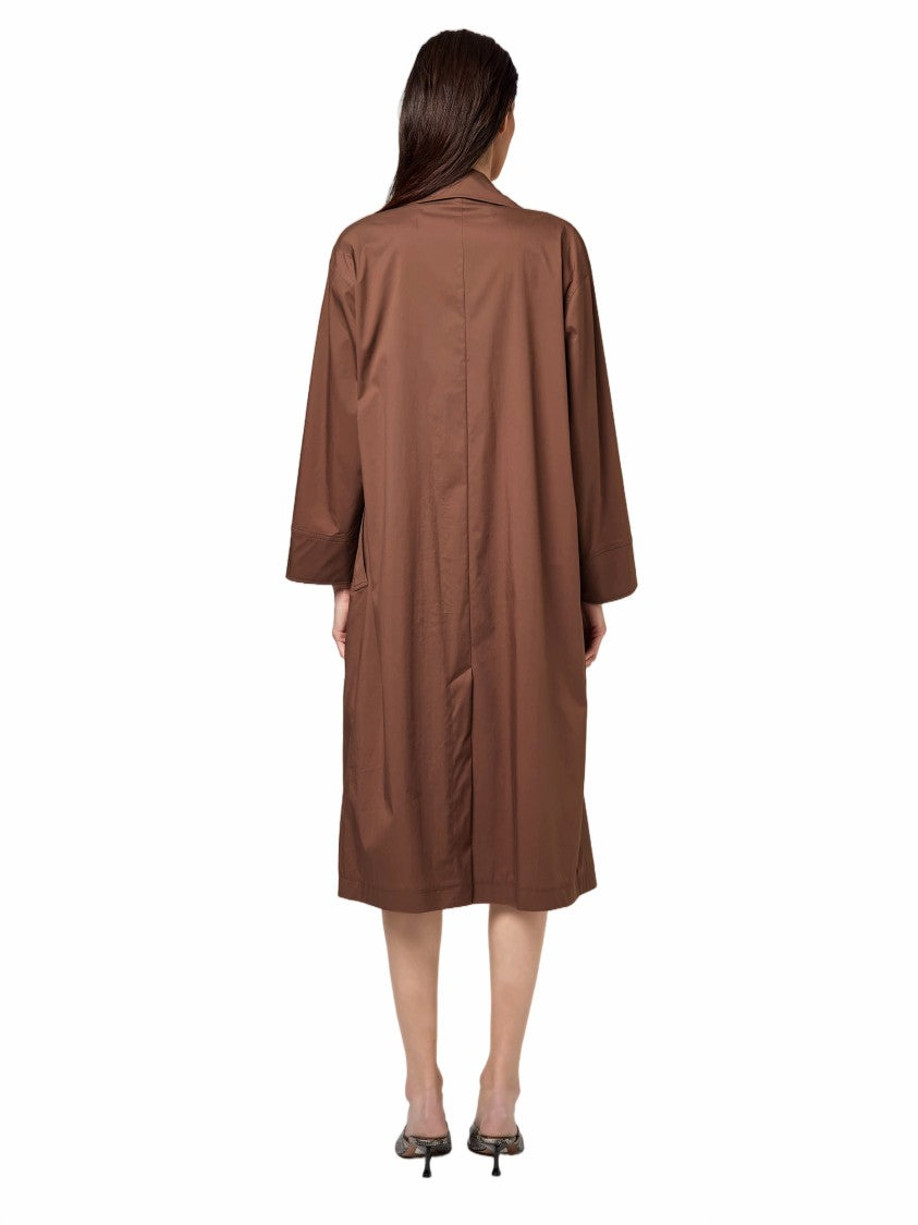 Alpha Studio Cotton-Blend Mid-Length Trench Coat