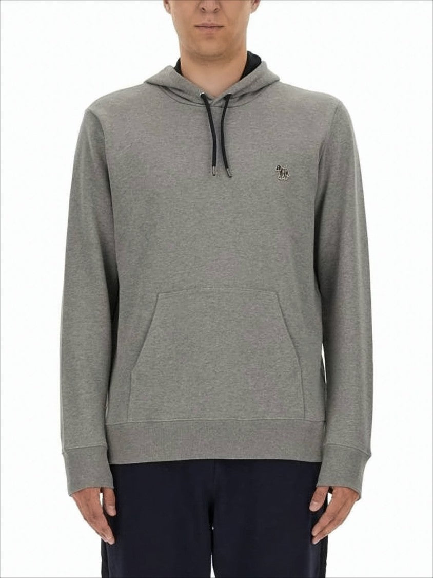 Paul Smith Classic Grey Hoodie With Kangaroo Pocket