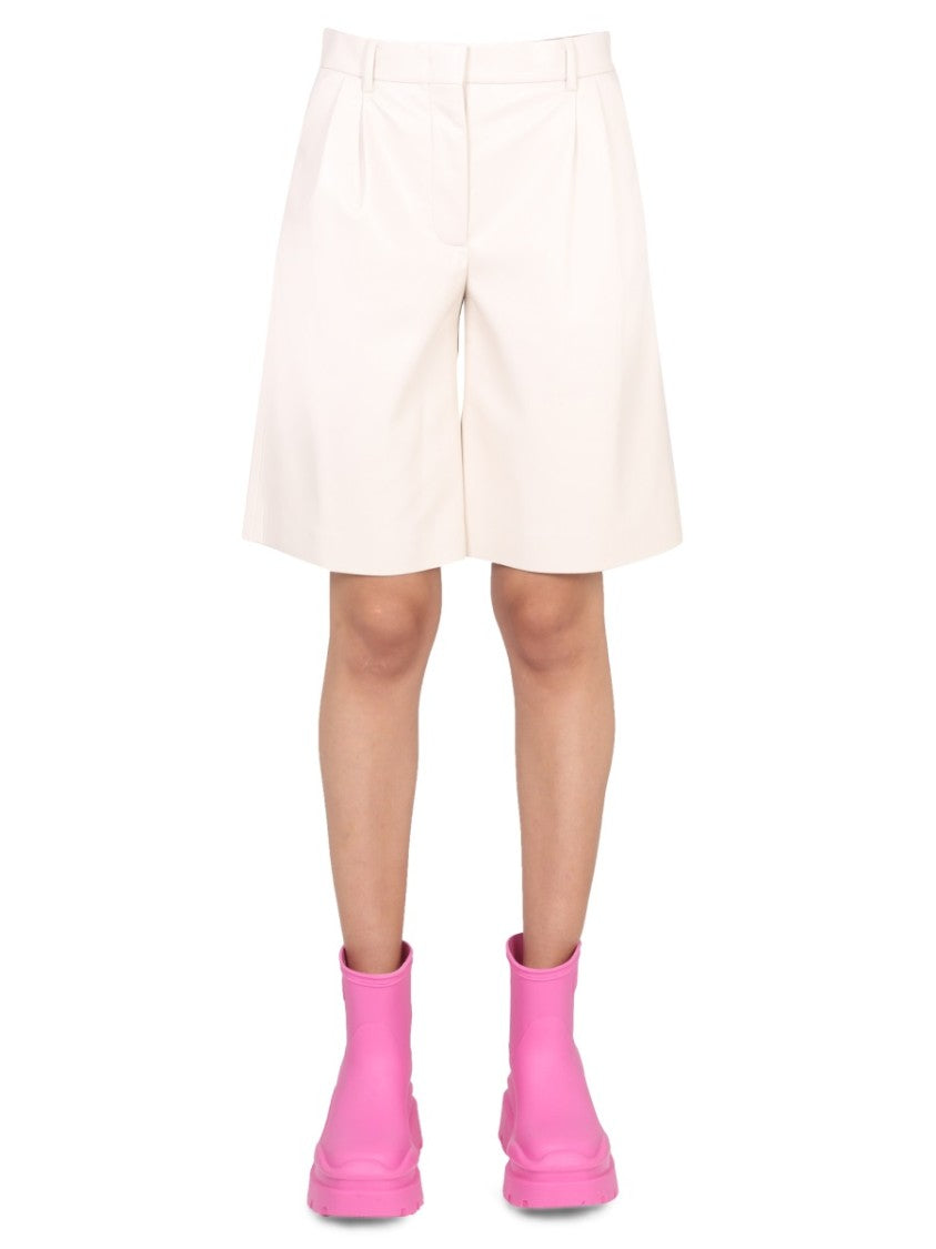 Msgm Faux Leather Bermuda Shorts