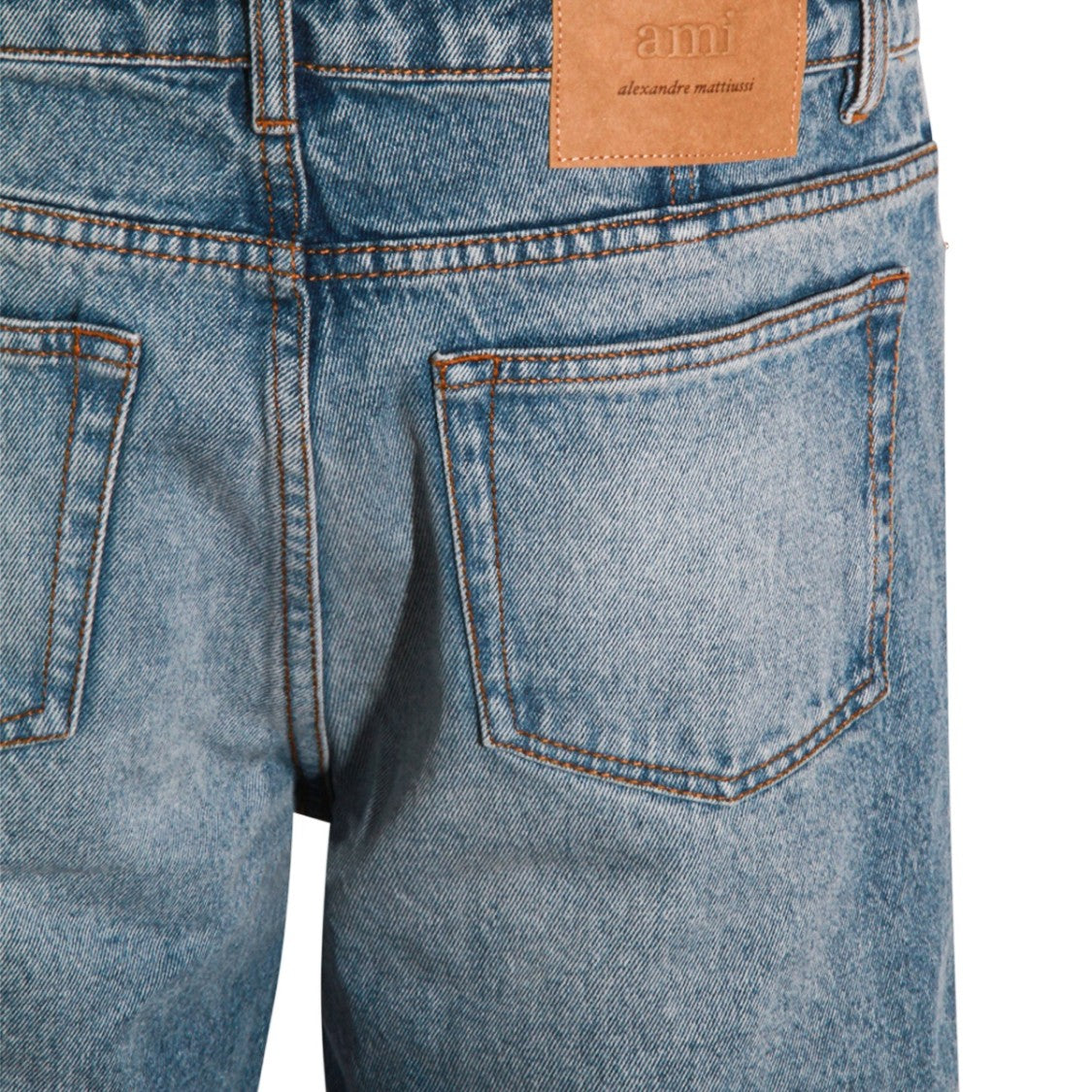 Ami Paris Light Blue Cotton Jeans