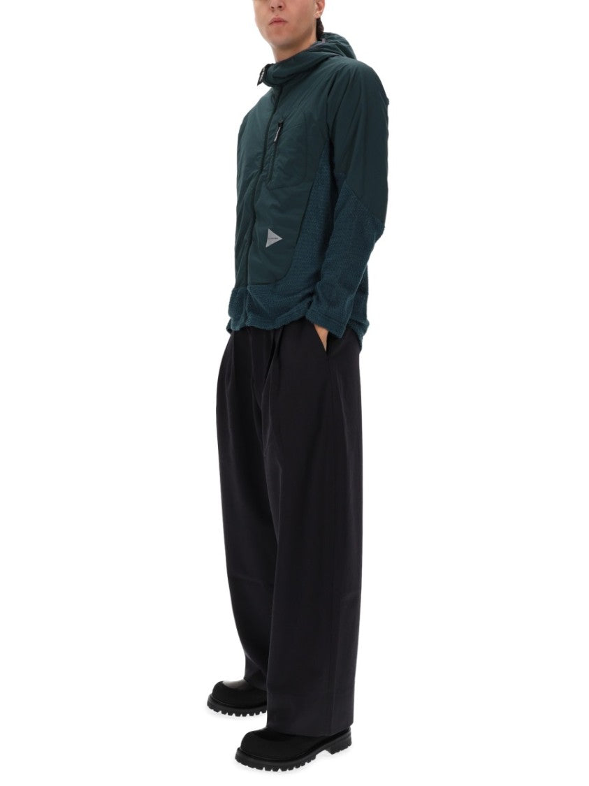 And Wander Green Alpha Direct Polyester Hooded Jacket