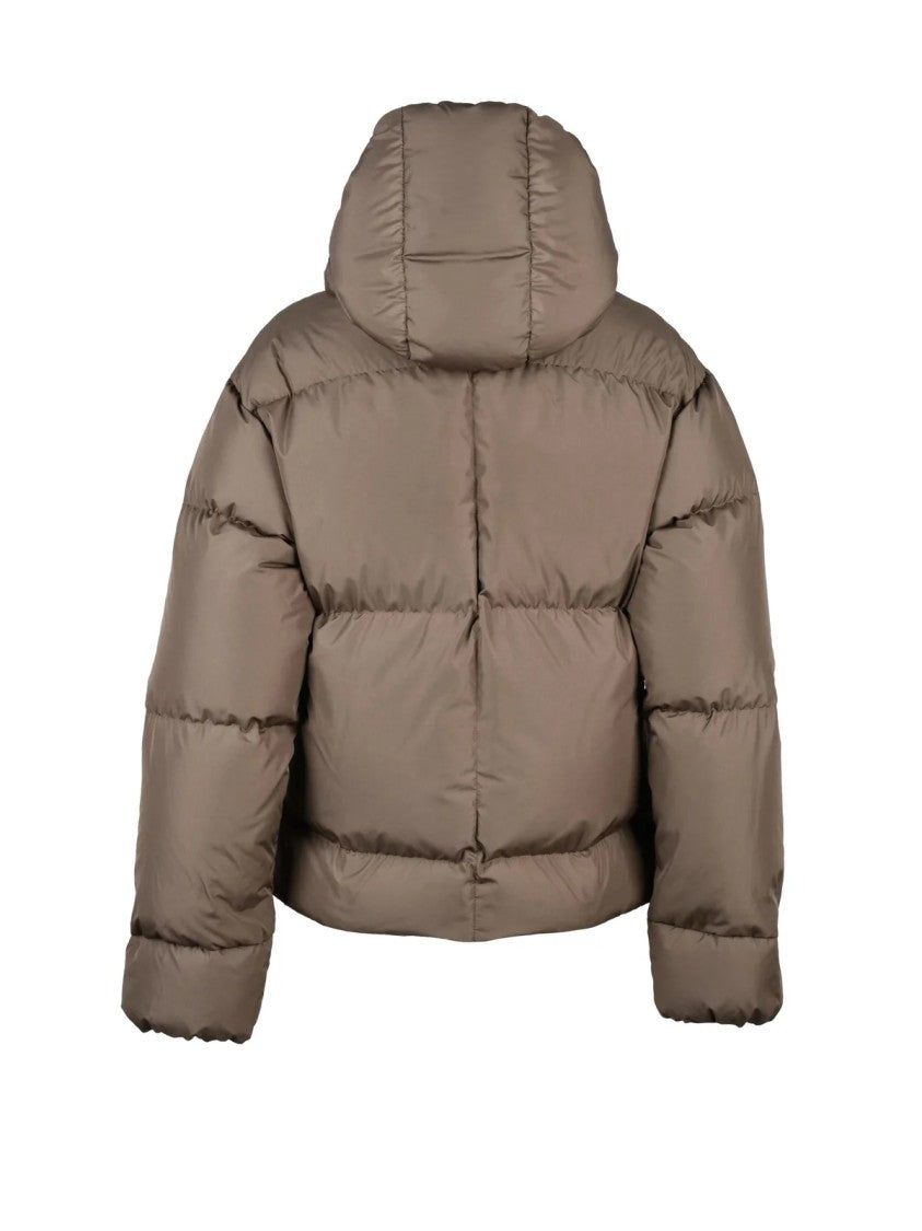 Bacon Taupe Polyester Oaks Down Jacket
