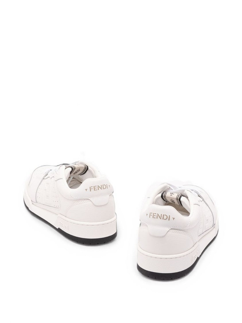 Fendi Low-Top Perforated Leather Sneakers