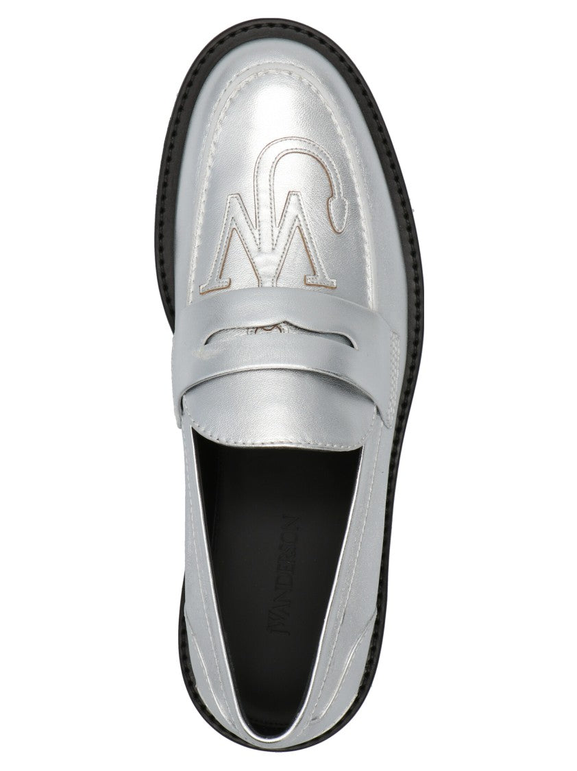 J. W. Anderson Silver Leather Loafers