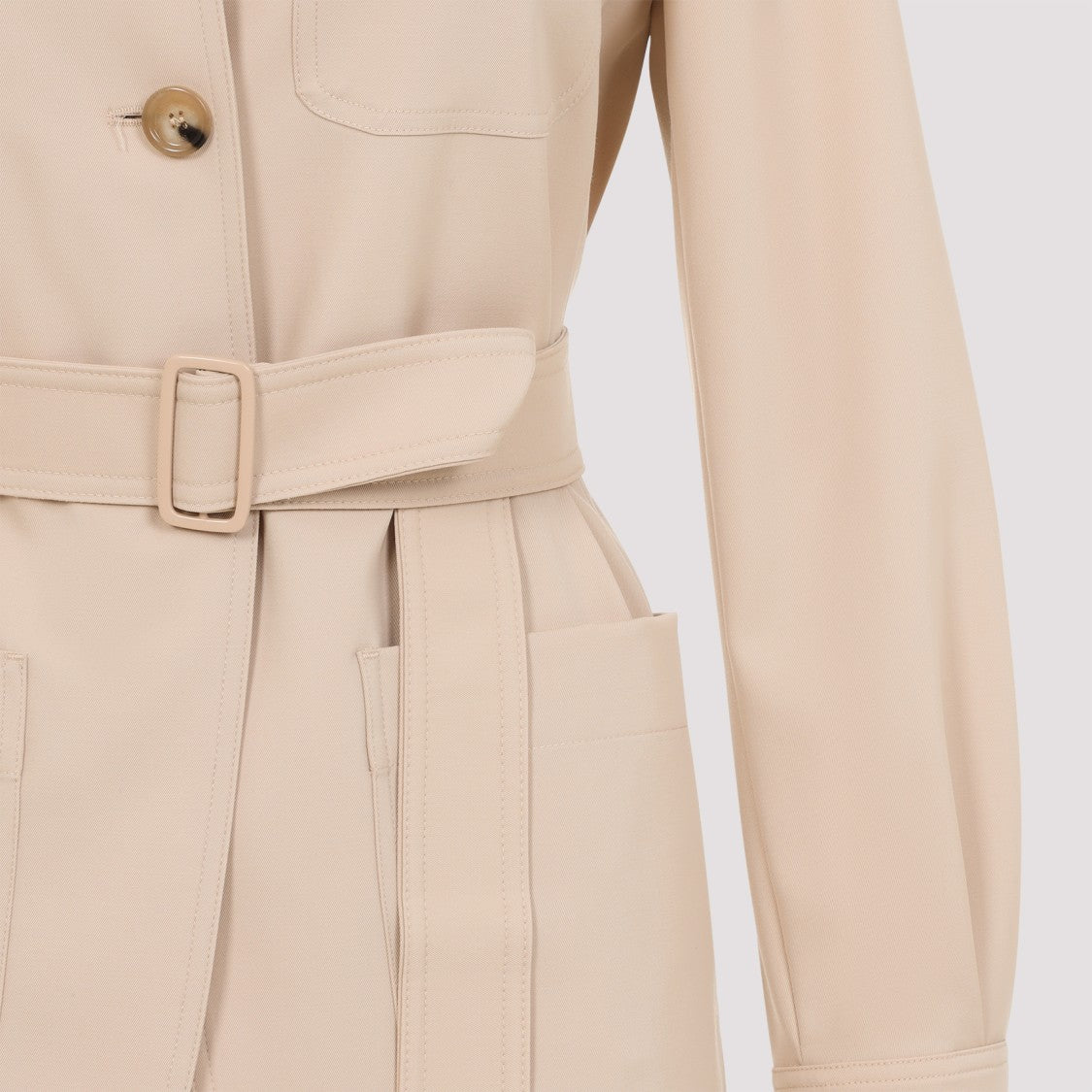 Max Mara Classic Notched Collar Jacket In Virgin Wool