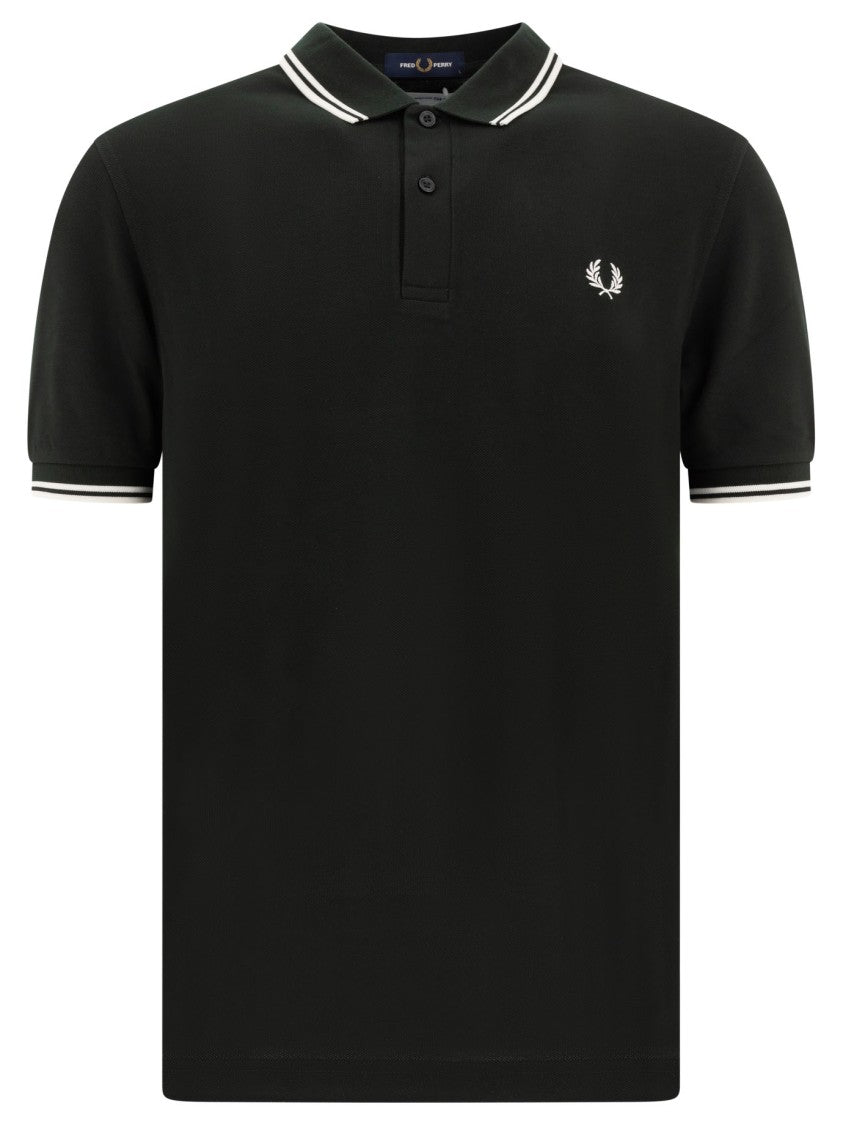 Comme Des Garçons Avant-Garde Black Polo Shirt With Embroidered Logos