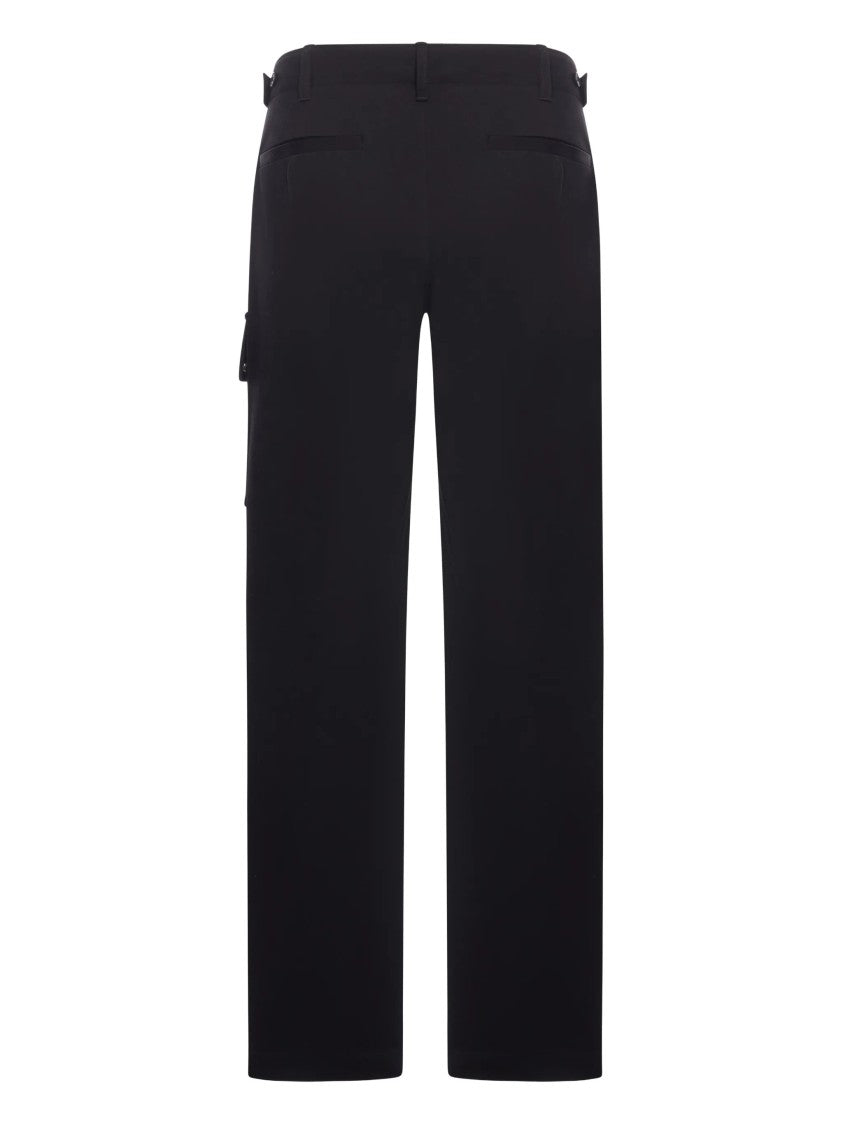 Fendi New Rich Gabardine Black Cargo Trousers