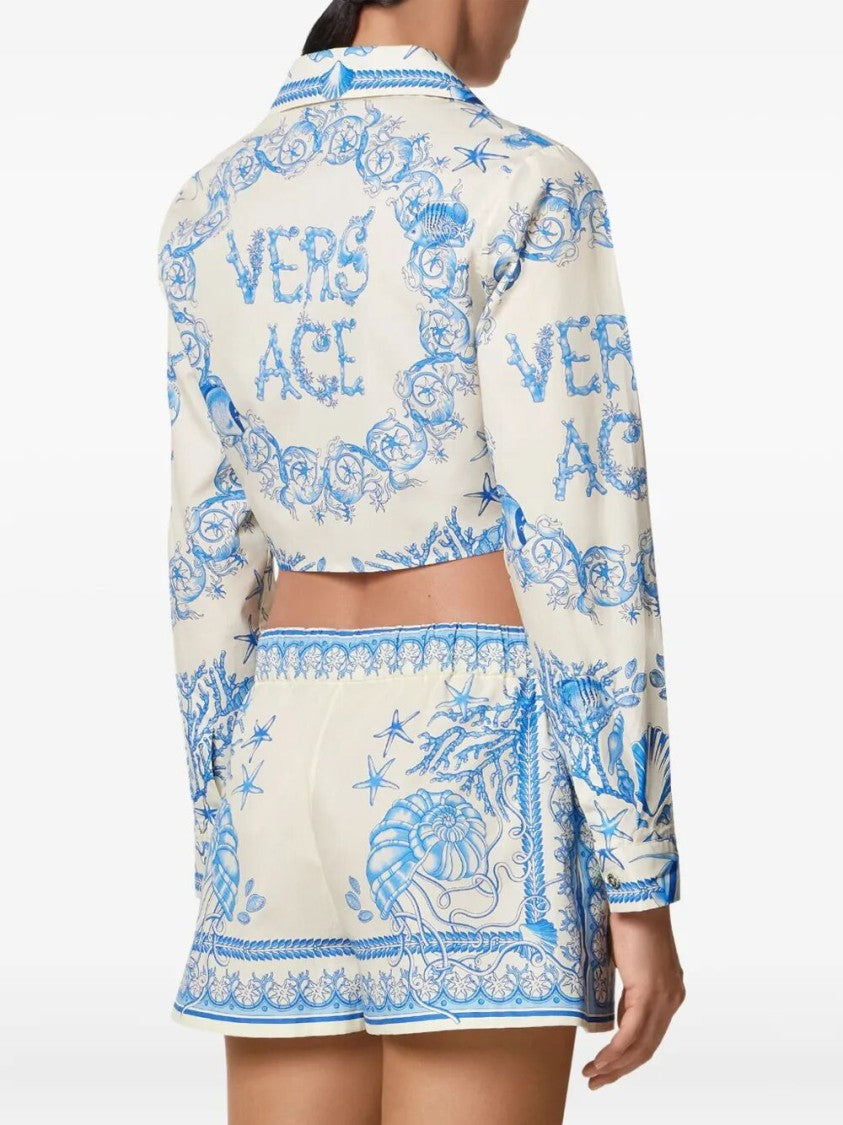 Versace `Underwater Barocco Bicolour Foulard` Informal Shirt