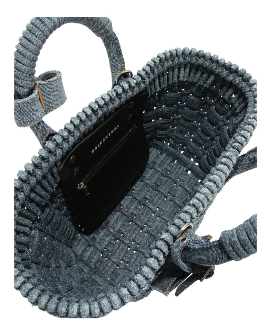Balenciaga Bistro Xs Basket Top Handle Bag In Denim