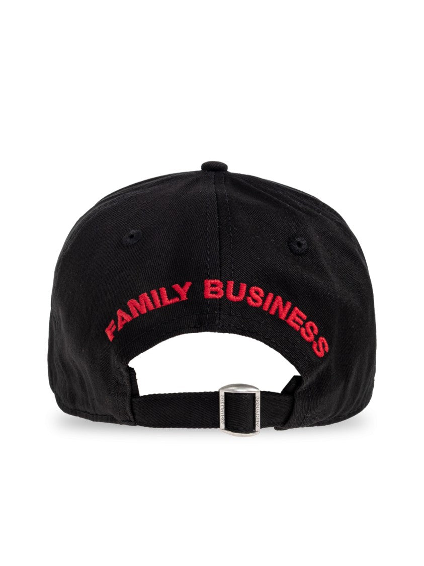 Dsquared2 Black Dsq2 Bros Logo Cotton Baseball Cap