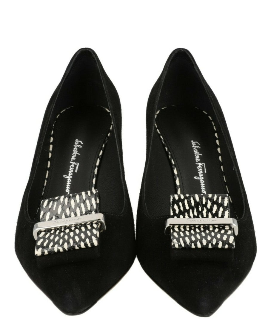 Ferragamo Winnie Leather Pumps - Narrow Width