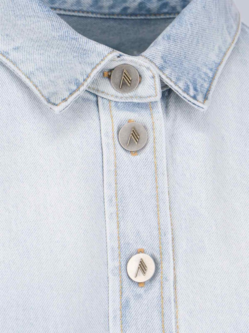 The Attico "Diana" Shirt Jacket - Blue