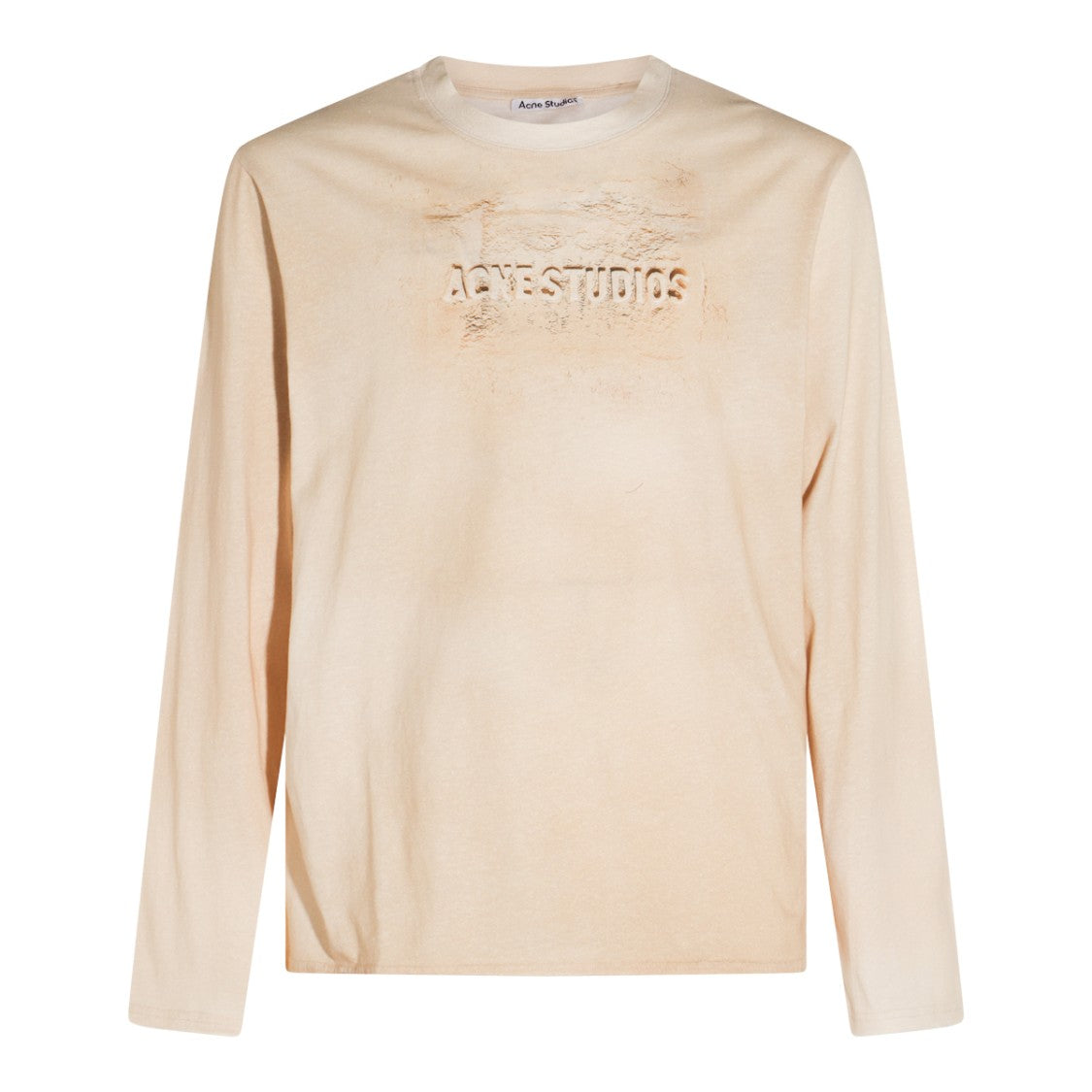 Acne Studios Distressed Long-Sleeve Shirt With Embossed Logo Details