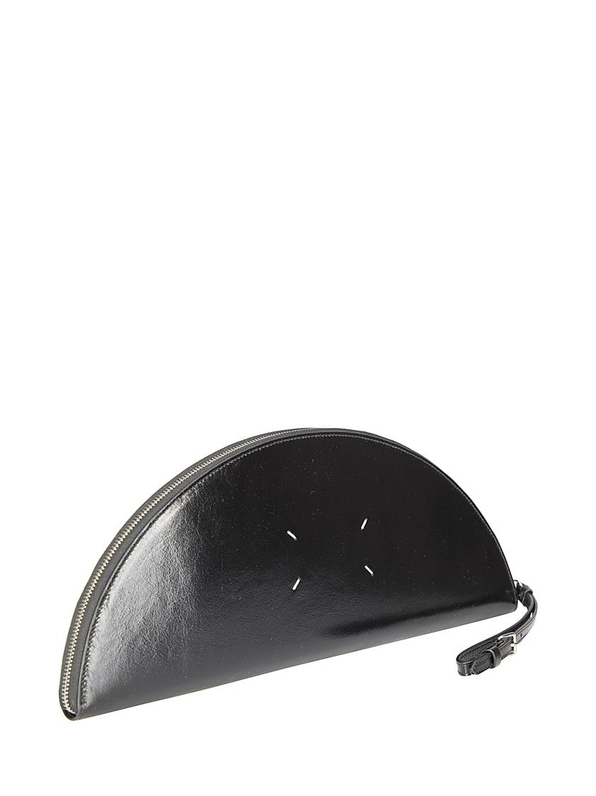 Maison Margiela Half-Moon Pouch With Zipper Closure And Sleek Finish