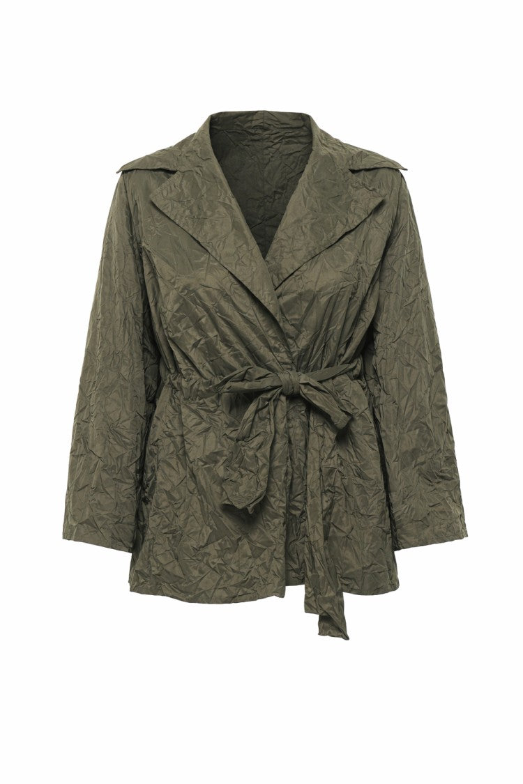 Maria Calderara Crinkled Technical Cape With Lieghtweight Insulation