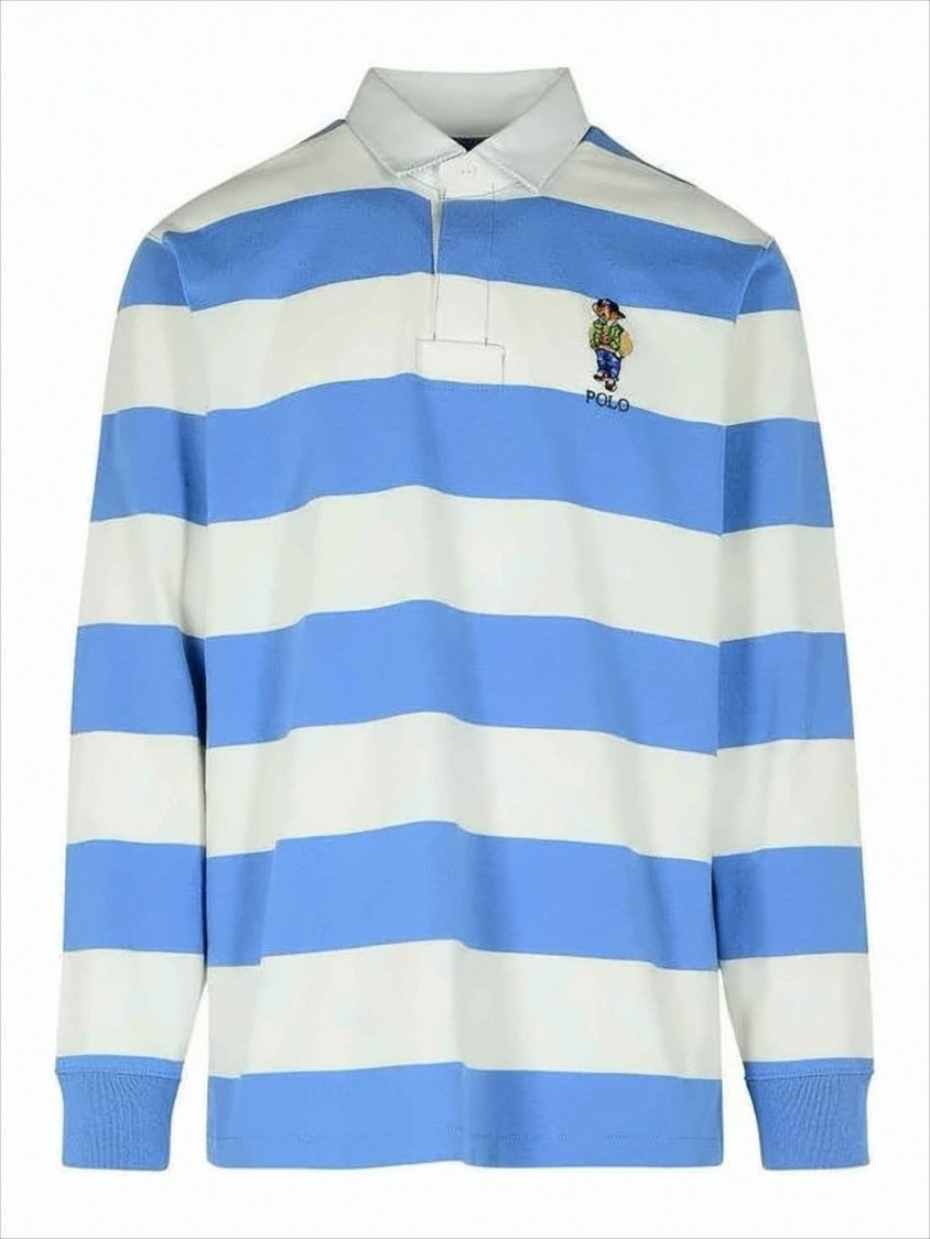 Polo Ralph Lauren Long-Sleeve Striped Polo Shirt With Classic Collar And Embroidered Logo