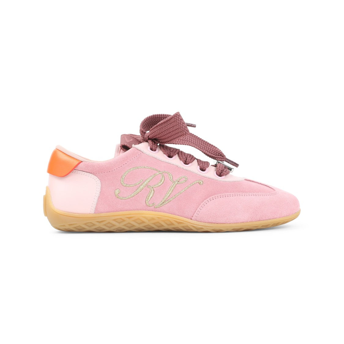 Roger Vivier Suede Sneakers With Contrasting Accents And Embroidered Logo
