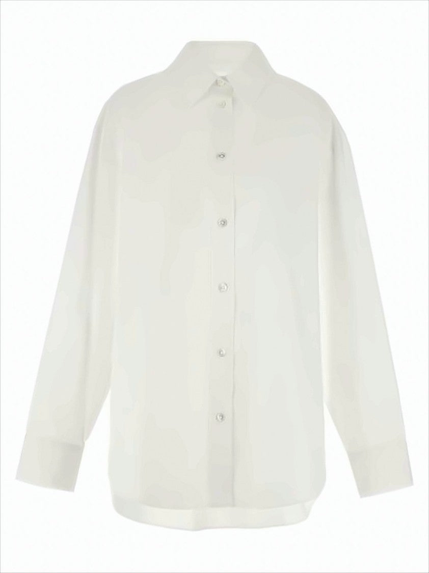 Isabel Marant Classic White Cotton Button-Up Shirt With Pleated Back Detail