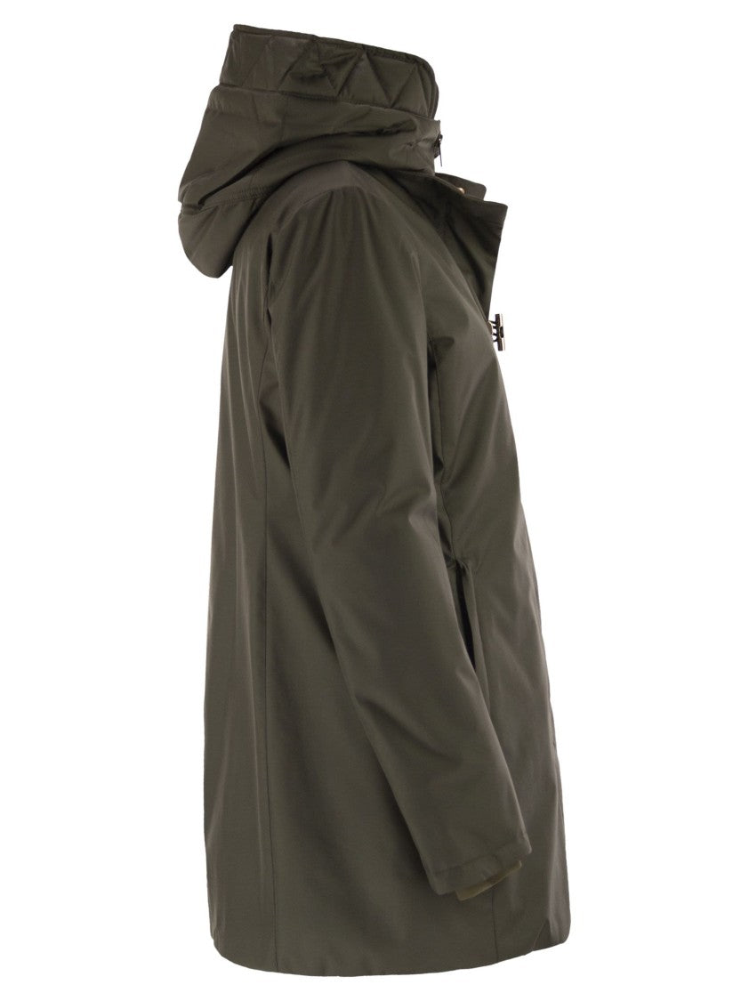Fay Technical Gabardine Toggle Coat