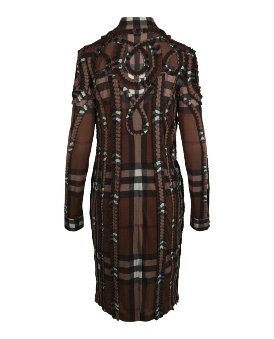 Burberry Pleated Shirt Dress With Button-Down Closure