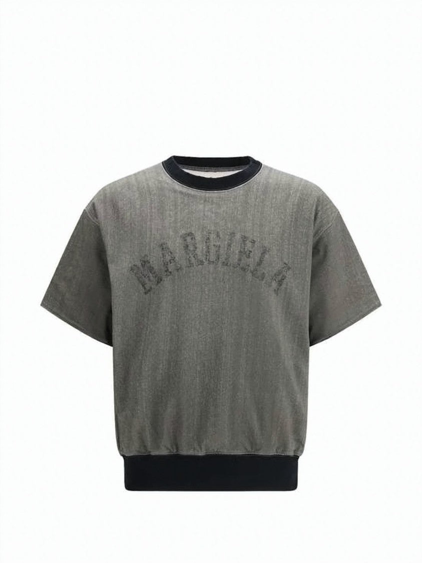 Maison Margiela Boxy-Fit Short-Sleeve T-Shirt With Distressed Text Detail