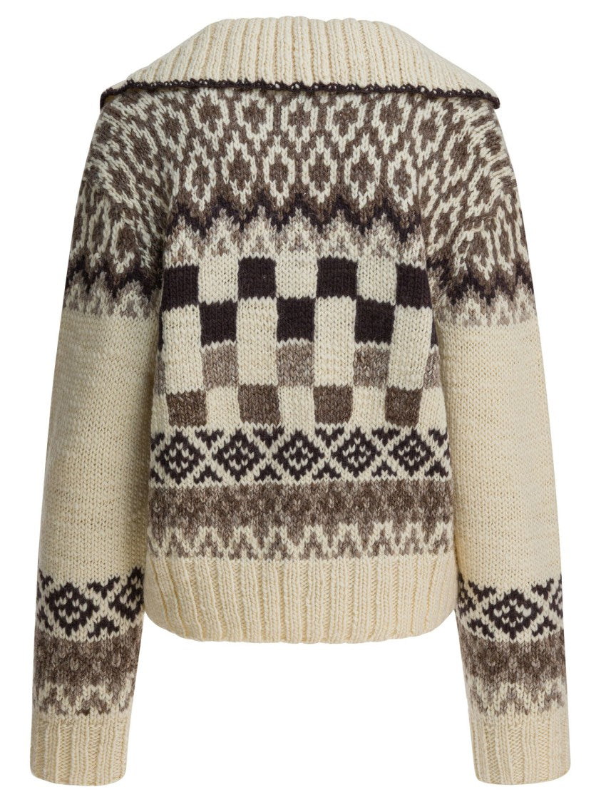 Polo Ralph Lauren Geometric Pattern Knit Wool Sweater