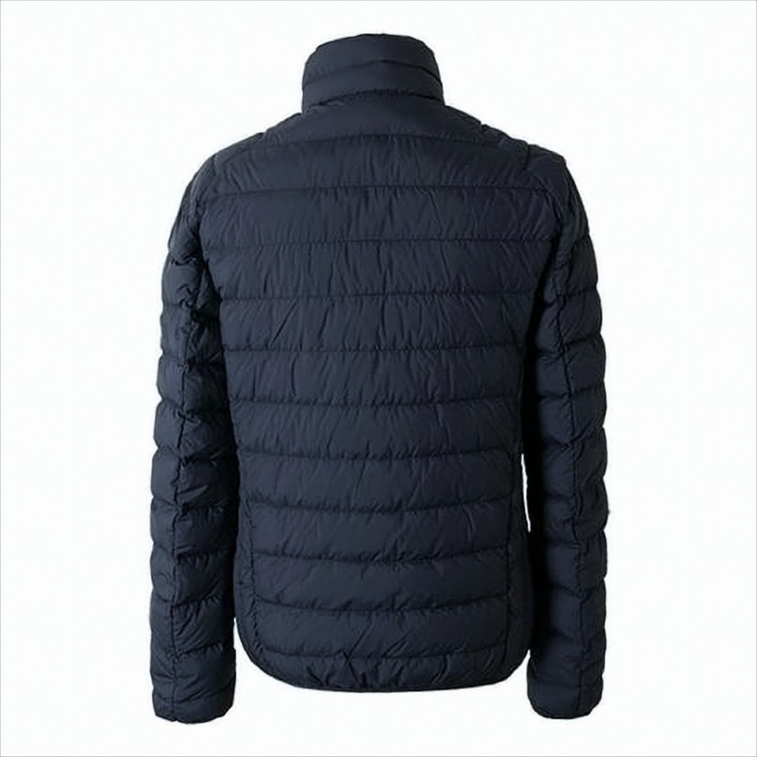 Parajumpers Quilted Blue Down Coat With High Collar And Chest Pocket